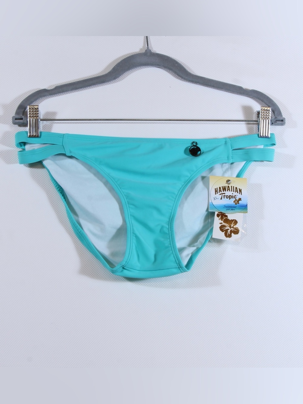 Hawaiian Tropic Solid Bikini Bottom With Cutout Waist Band NWT